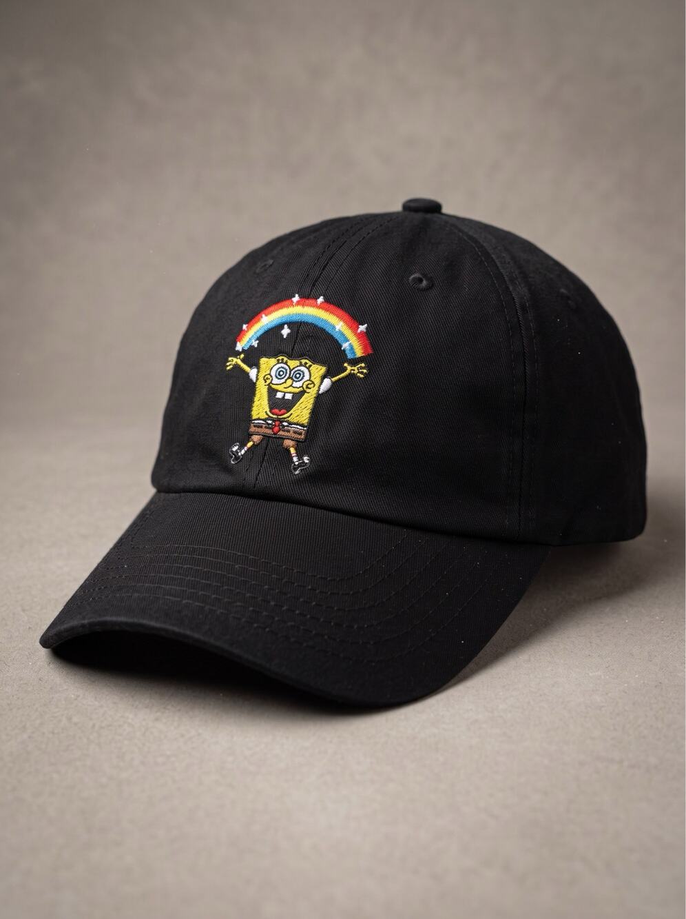 Viacom Spongebob Squarepants OS Black Imagination Rainbow Dad Hat Pride